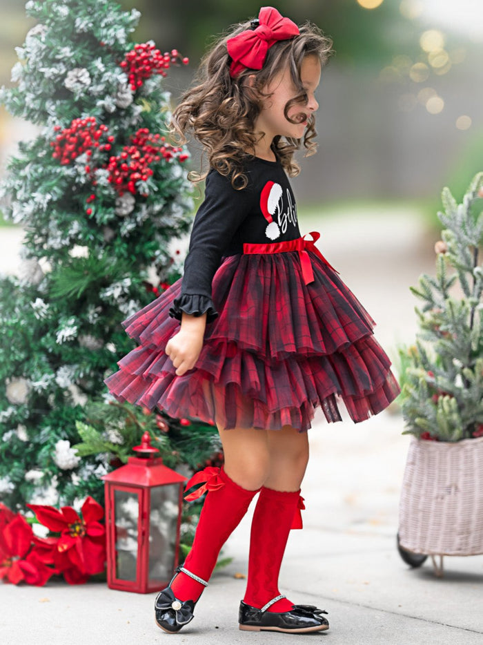 Believe Plaid Ruffled Tutu Dress Mia Belle Girls