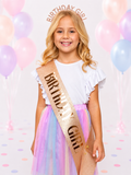 Birthday Girl Glitter Headband & Sash Set Mia Belle Girls