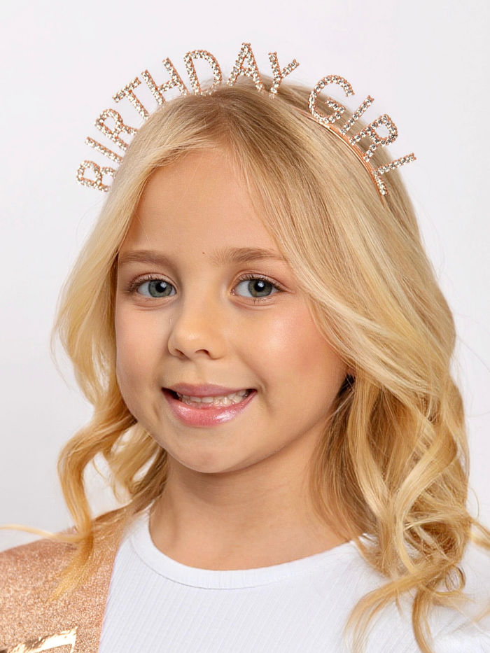 Birthday Girl Glitter Headband & Sash Set Mia Belle Girls