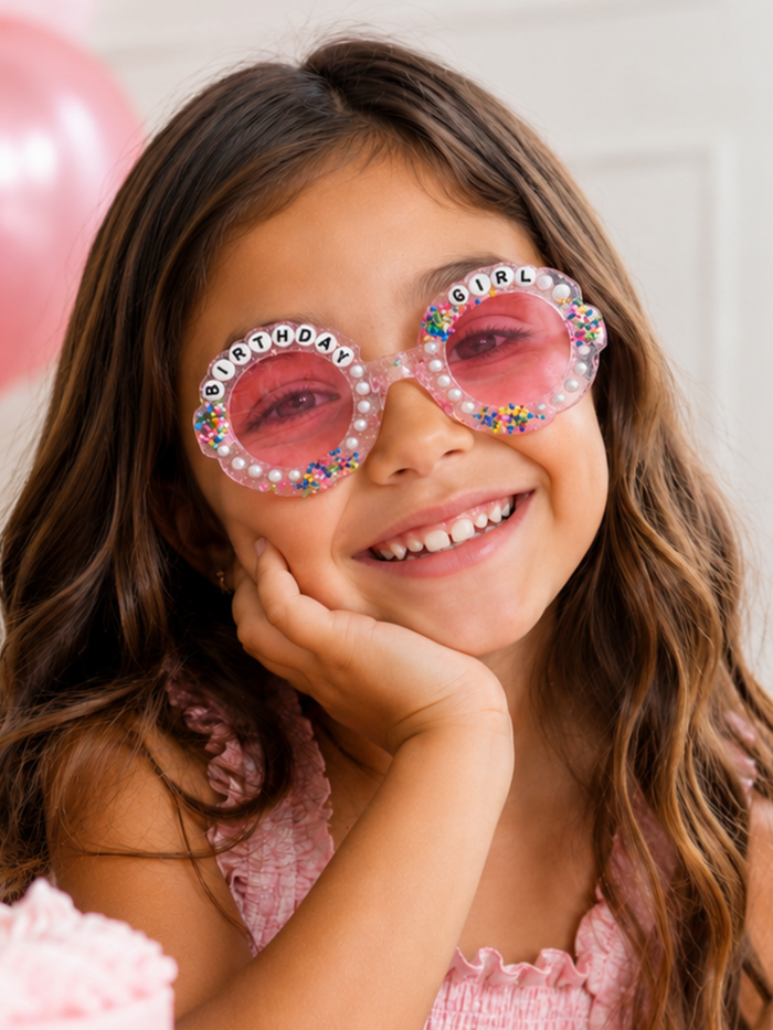 Birthday Girl Sparkle Confetti Sunglasses Mia Belle Girls