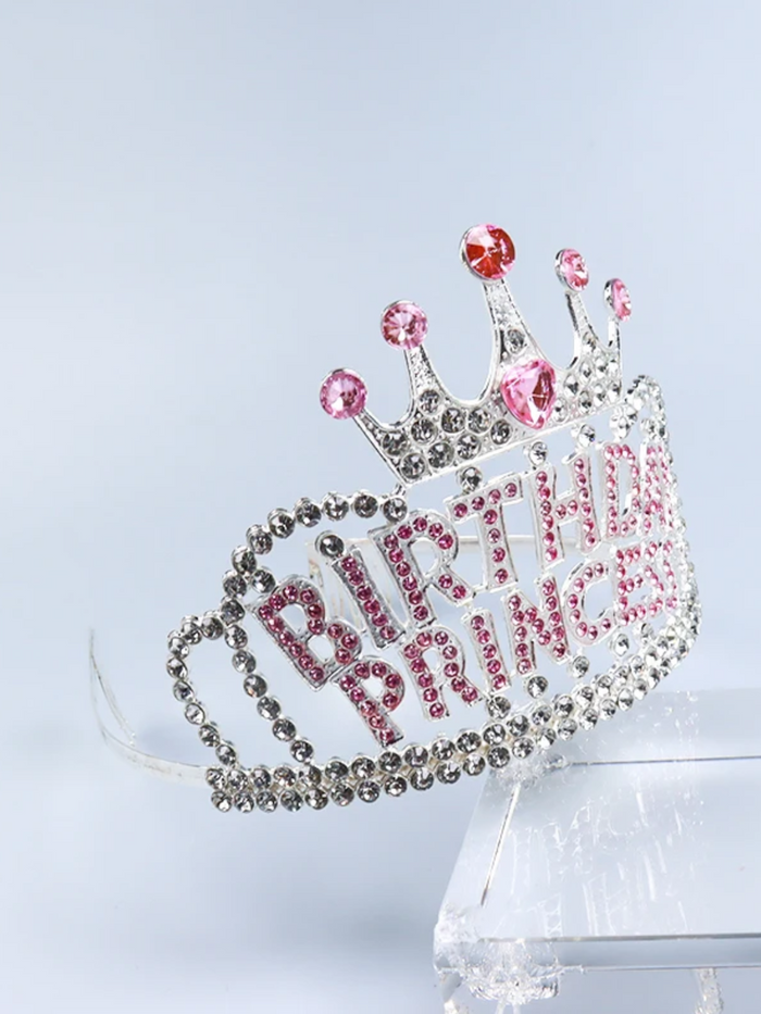 Birthday Princess Rhinestone Crystal Tiara - Sparkling Crown for Special Celebrations Mia Belle Girls