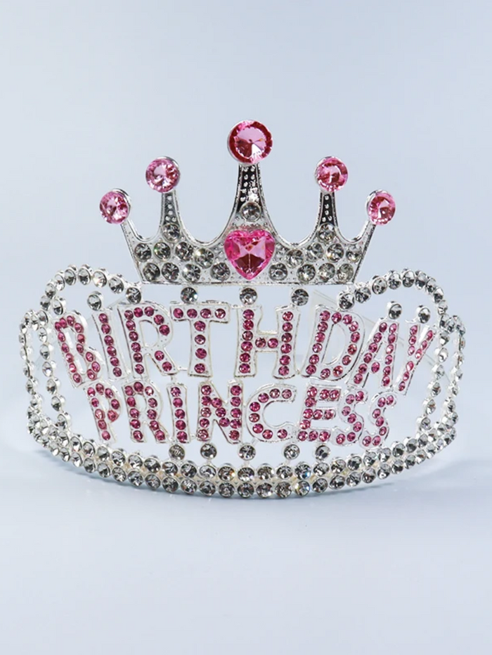 Birthday Princess Rhinestone Crystal Tiara - Sparkling Crown for Special Celebrations Mia Belle Girls