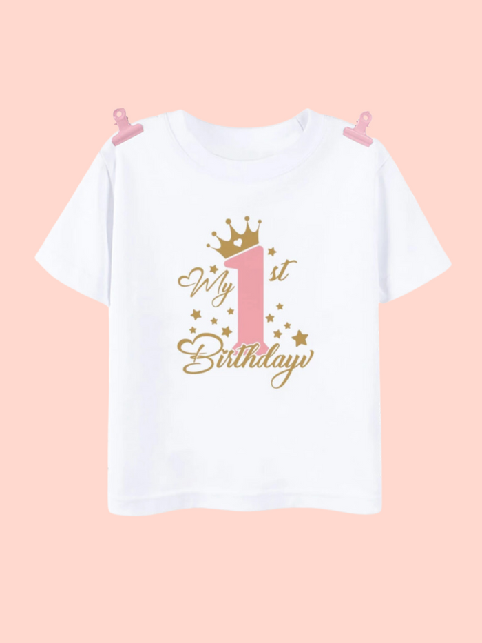 Birthday Royal Celebration Tee – Perfect for Little Ones! Mia Belle Girls