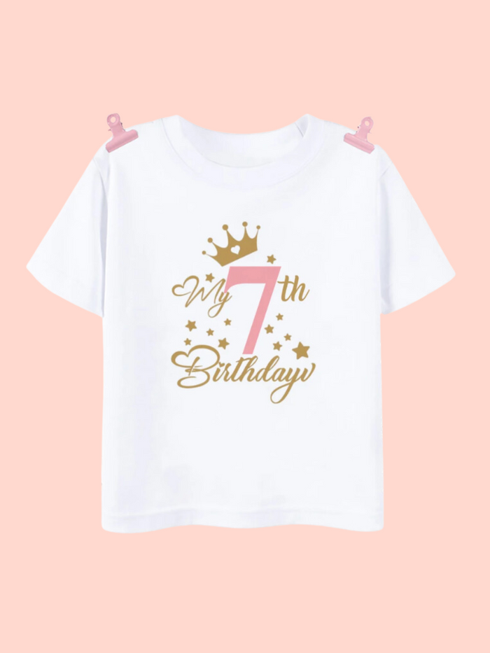 Birthday Royal Celebration Tee – Perfect for Little Ones! Mia Belle Girls