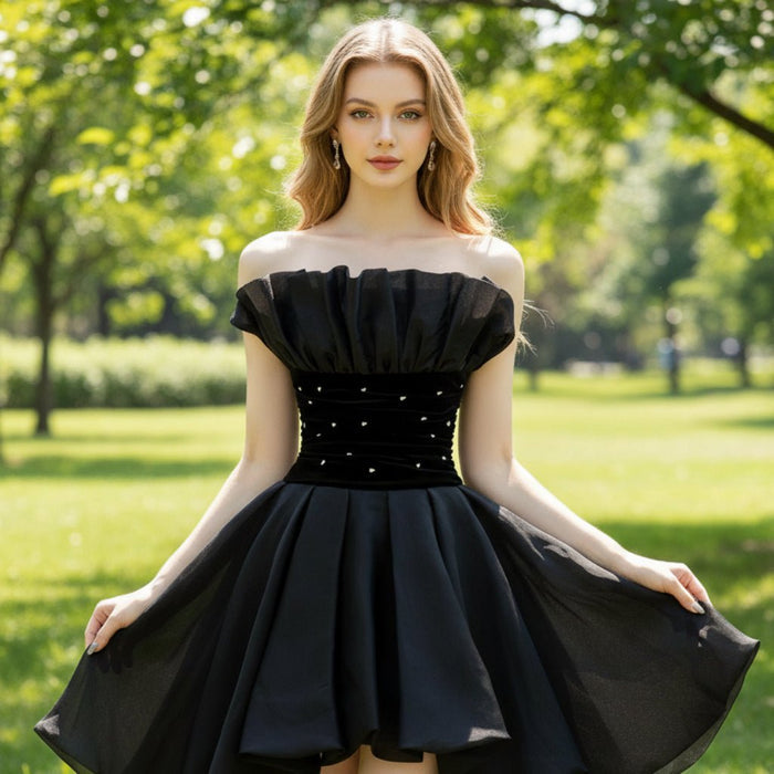 Black High Low Dresses for Women Wedding Guest Party Gowns - Rosymae
