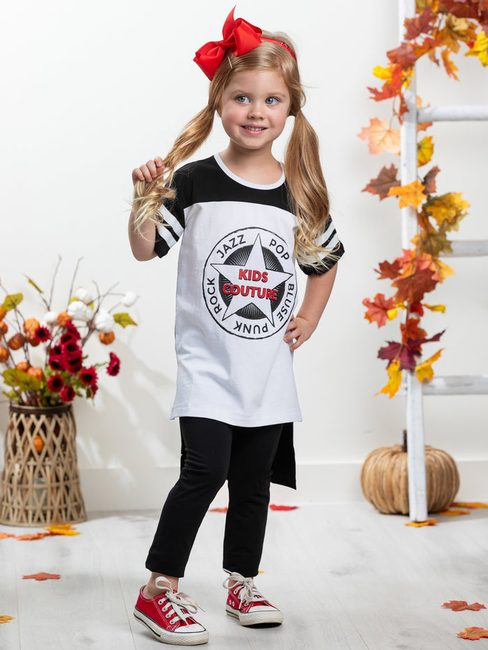 Black Music Genres Set of 2 T-Shirts by Kids Couture Mia Belle Girls
