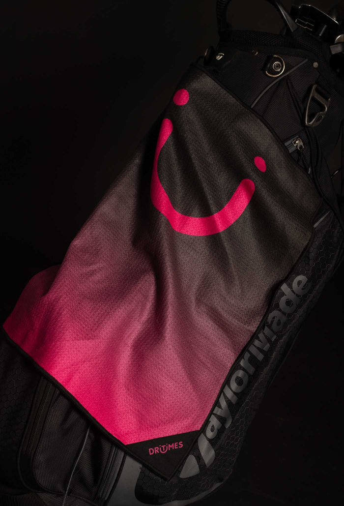 Black / Pink Fade Staple Golf Towel