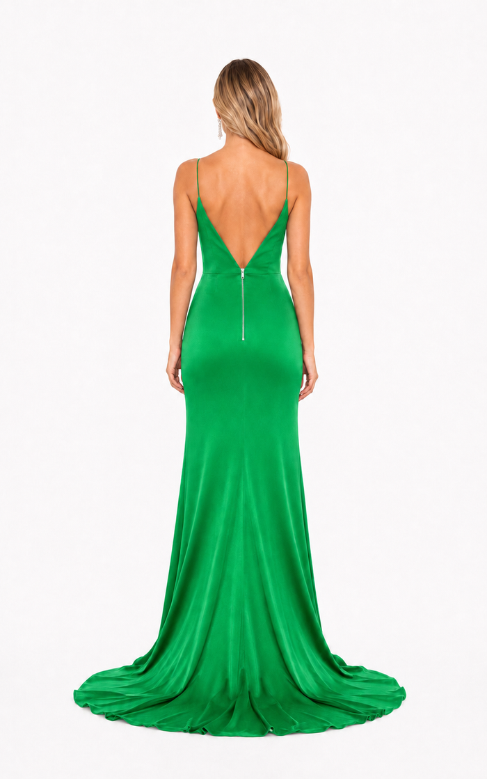 Black Sweetheart Slit Evening Gown – VELORA