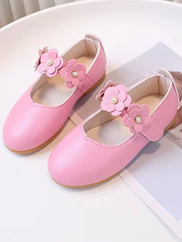 girls spring shoes floral strap colorful ballet flats
