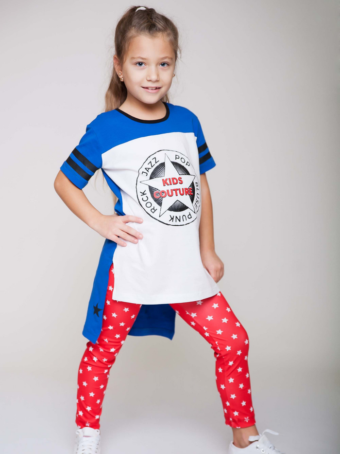 Blue Music Genres Set of 2 T-Shirts by Kids Couture Mia Belle Girls