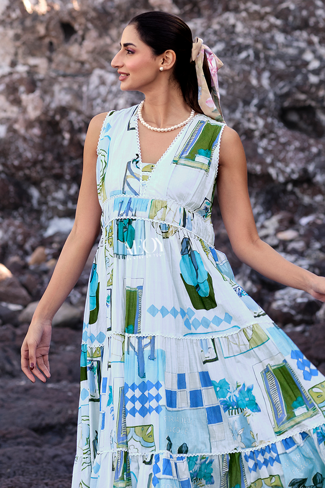 Blue Vacation -Maxi Dress