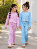 Bluebell Bliss Floral Flare Pant Set
