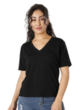 BlueFicus Solid Women V Neck T-Shirt