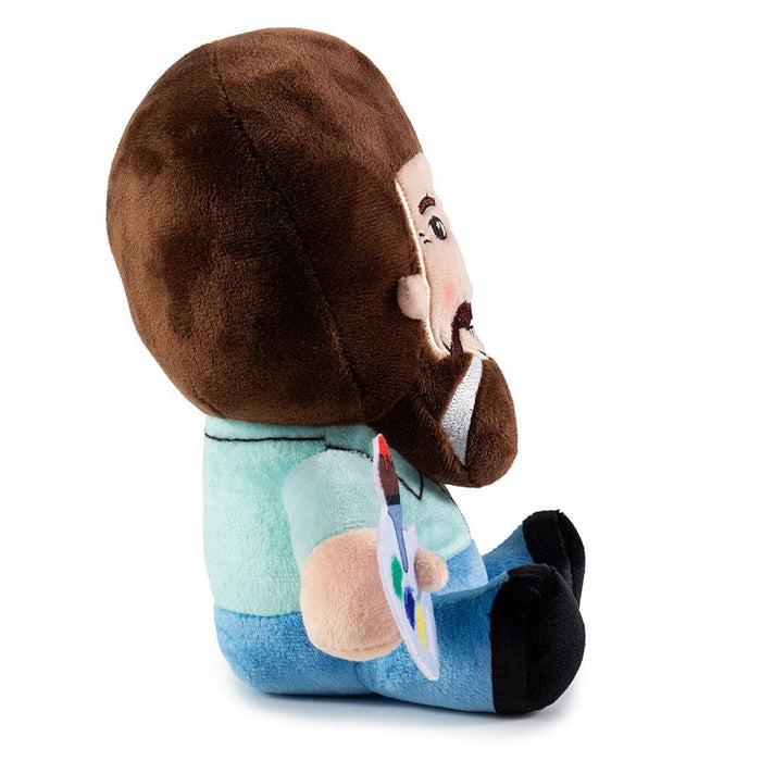 Soft Bob Ross Plush Phunny by Kidrobot featuring a cuddly, detailed plush of the iconic painter with signature hairstyle and beard.