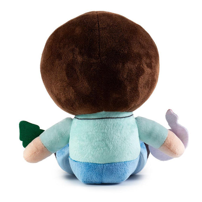 Soft Bob Ross Plush Phunny by Kidrobot featuring the iconic painter with detailed facial features and cozy fabric.