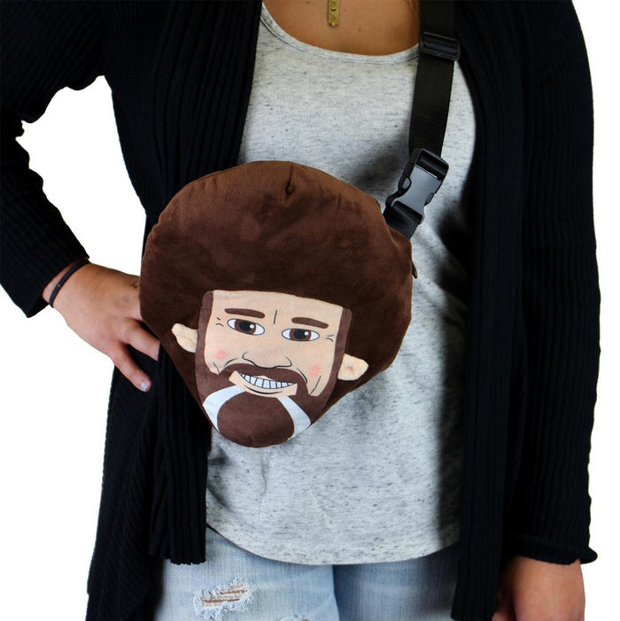 Soft Bob Ross Plush Phunny Pack featuring a cozy plush toy of the iconic painter's character, perfect for collectors and fans.