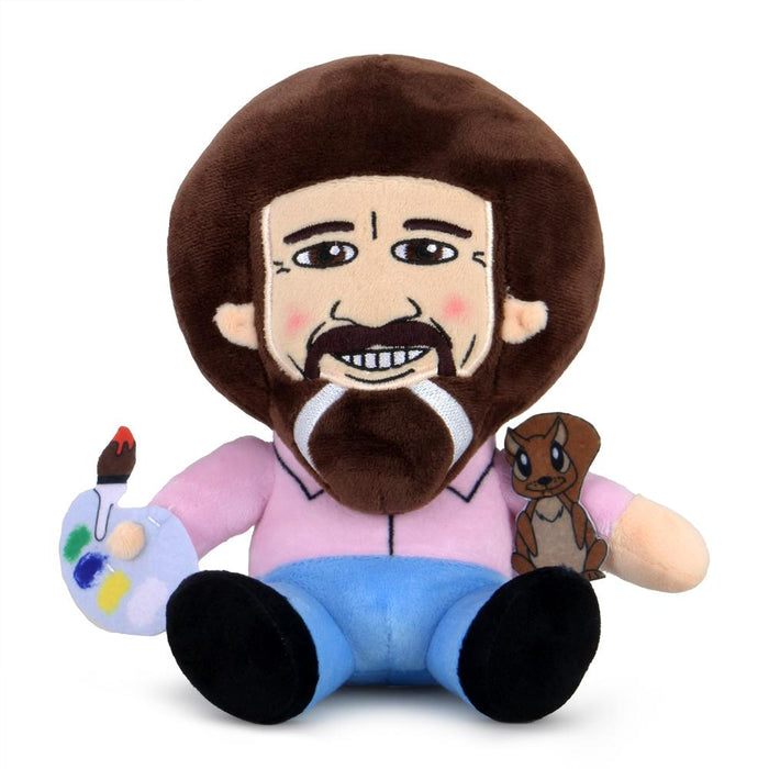 Soft Bob Ross with Peapod 8-inch plush Phunny toy featuring a detailed, cuddly design inspired by the iconic painter.