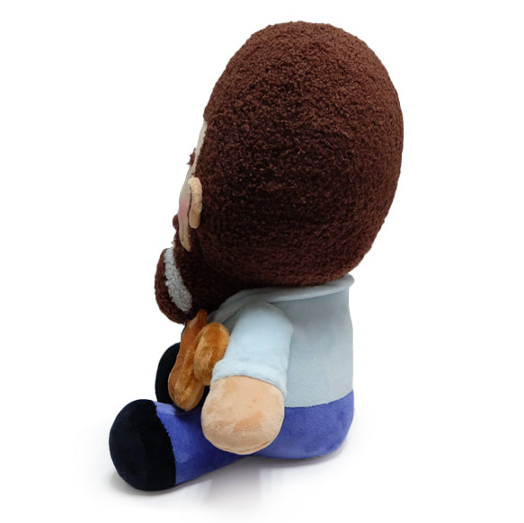 Bob Ross HugMe plush toy featuring Peapod the squirrel, soft and cuddly collectible plush from the Bob Ross brand.