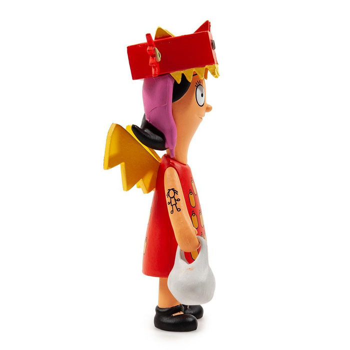 Bob's Burgers Louise Dragon art figure with girl tattoo, 3-inch vinyl collectible showing detailed character design.
