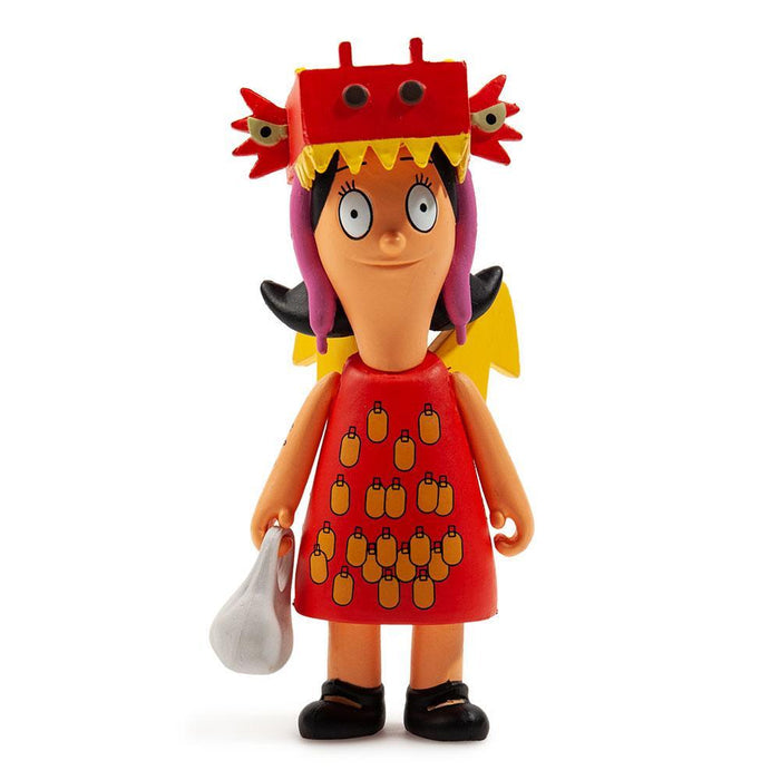 Bob's Burgers Louise Dragon art figure with girl tattoo, 3-inch vinyl collectible featuring character in detailed costume.
