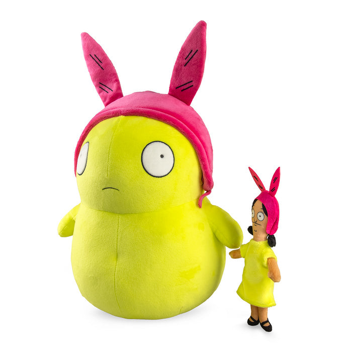 Bob's Burgers Louise and Kuchi Kopi 16-inch HugMe plush with shake action, soft and detailed character plush toy.