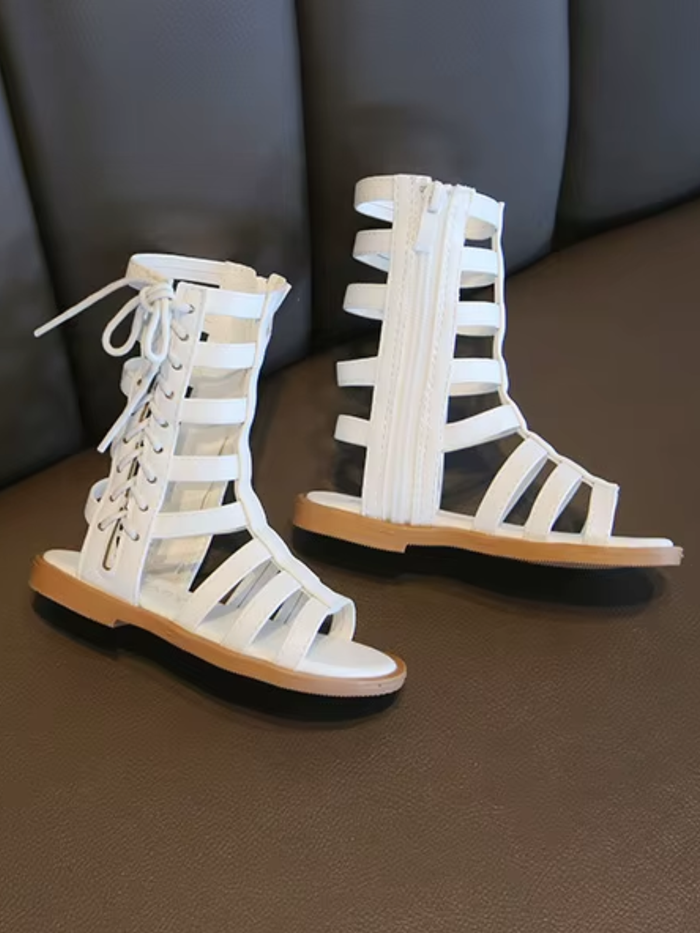 girls summer sandals high gladiator multi strap shoes