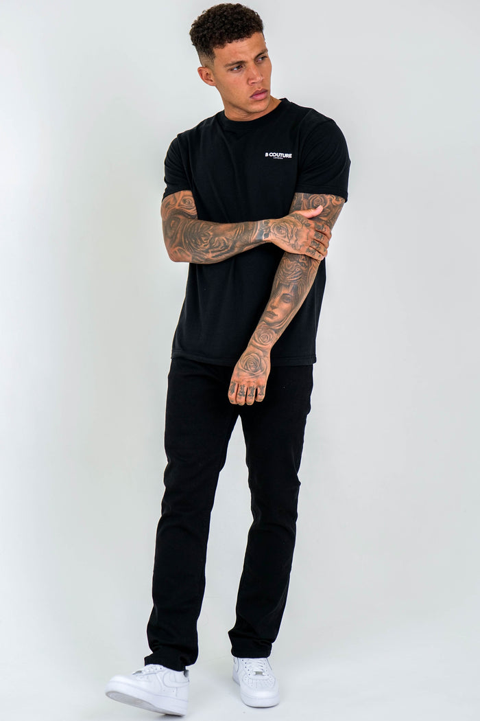 Boston Street Regular Fit Cotton T-Shirt - Black