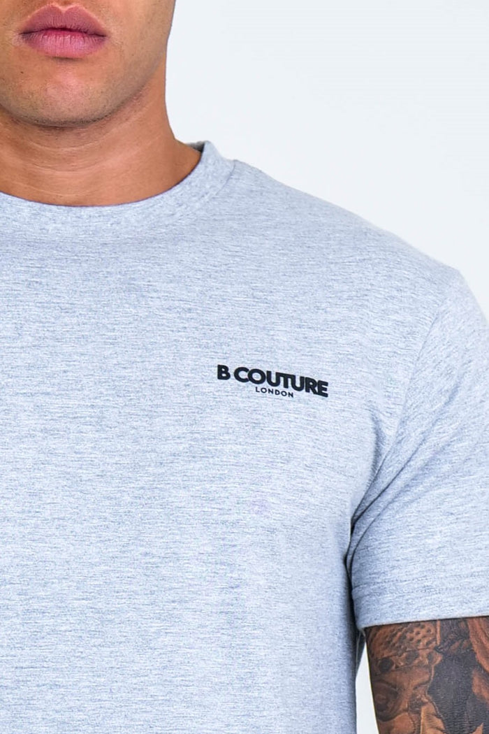 Boston Street Regular Fit Cotton T-Shirt - Grey Marl