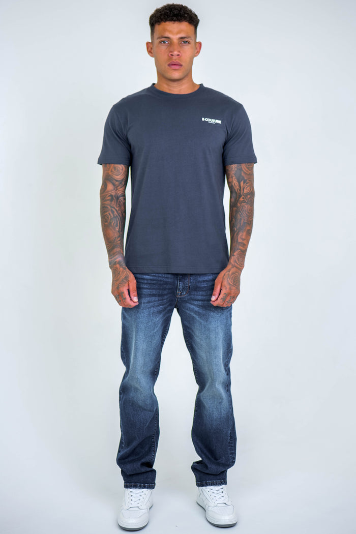Boston Street Regular Fit Cotton T-Shirt - Navy