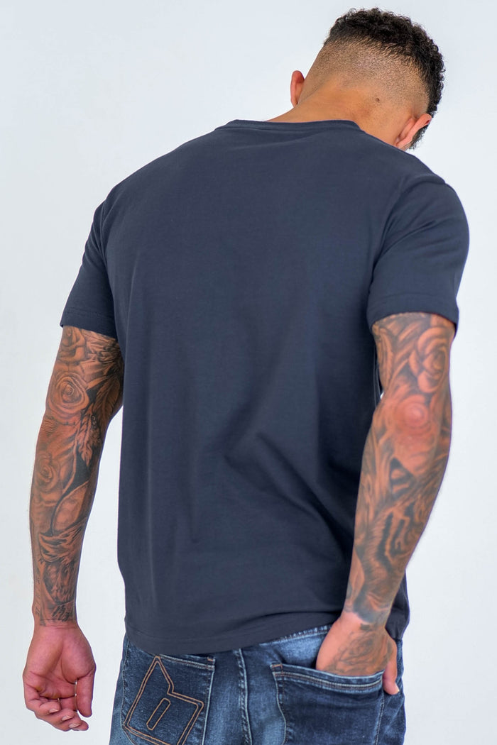 Boston Street Regular Fit Cotton T-Shirt - Navy