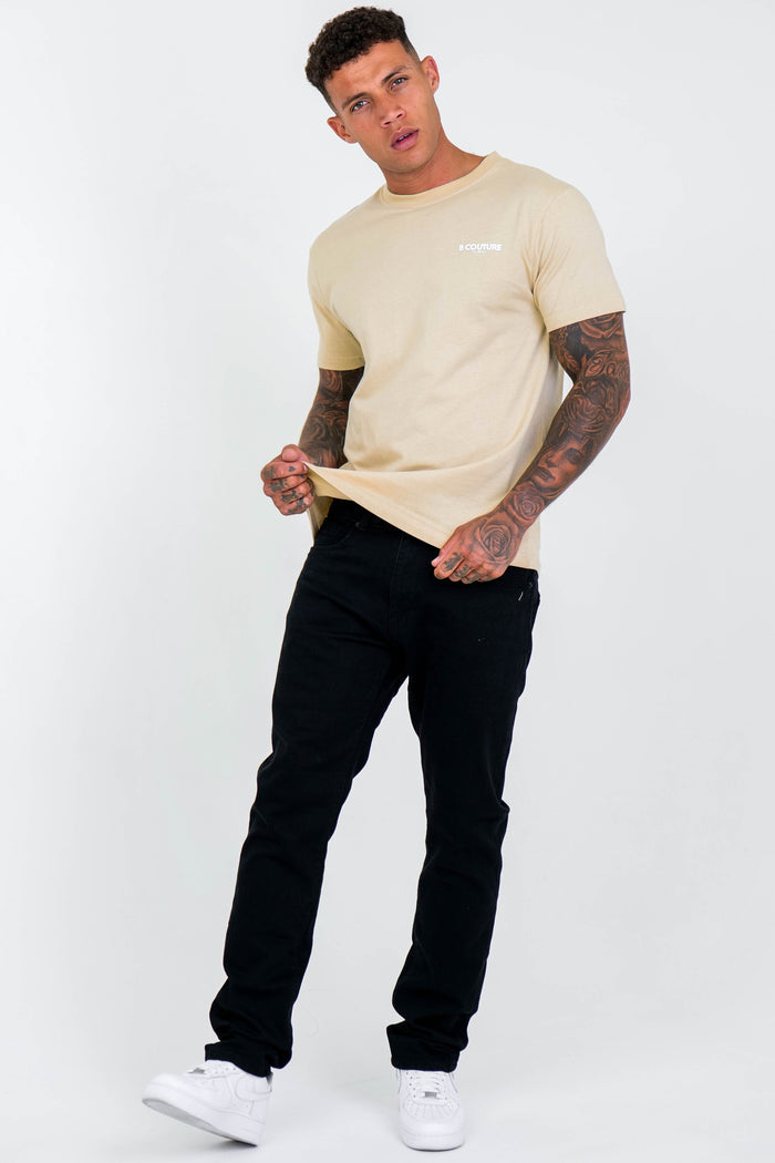 Boston Street Regular Fit Cotton T-Shirt - Stone