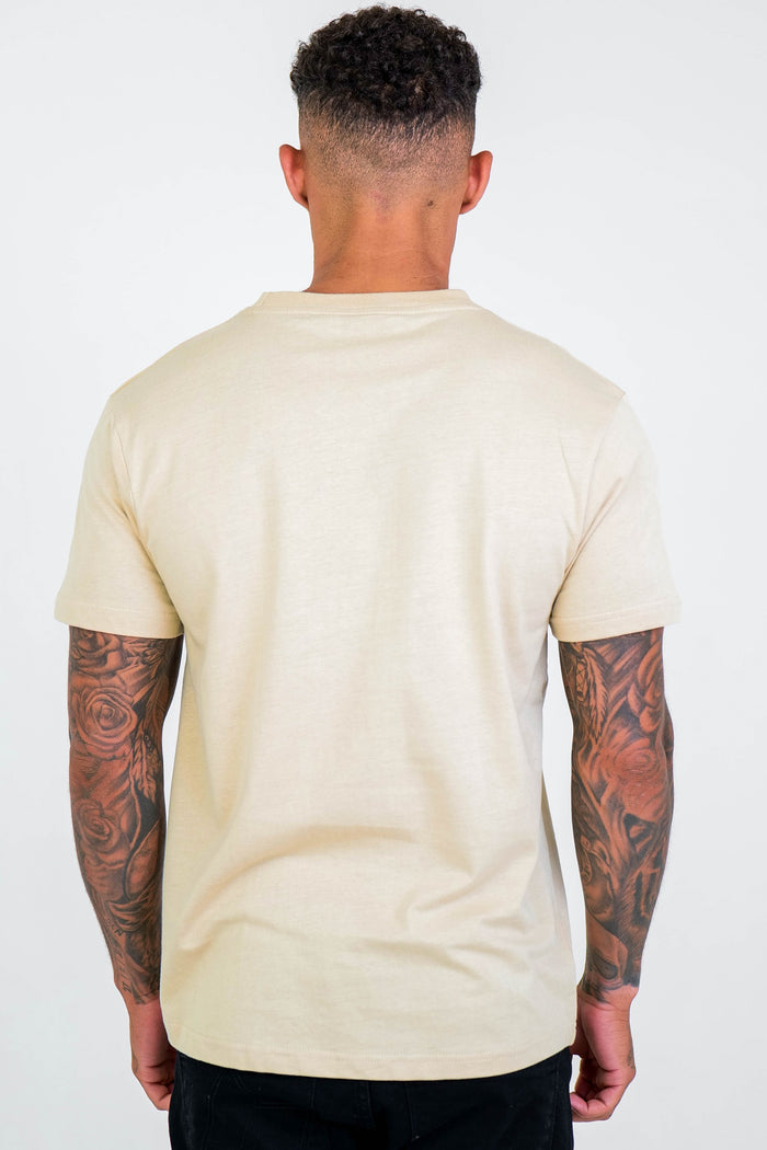 Boston Street Regular Fit Cotton T-Shirt - Stone