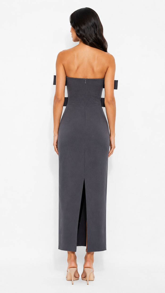 Bow Detail Midi Dress - Chic