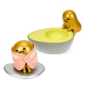 Sanrio Breakfast with Gudetama vinyl art figure 2-pack featuring Gudetama characters in breakfast-themed poses.