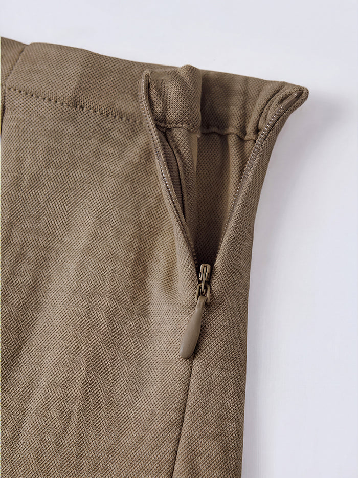 OGLmove Breathable Cotton-linen Mid Rise Straight Leg Pant