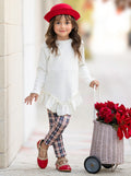 Breezey Ruffle Tunic and Plaid Legging Set Mia Belle Girls
