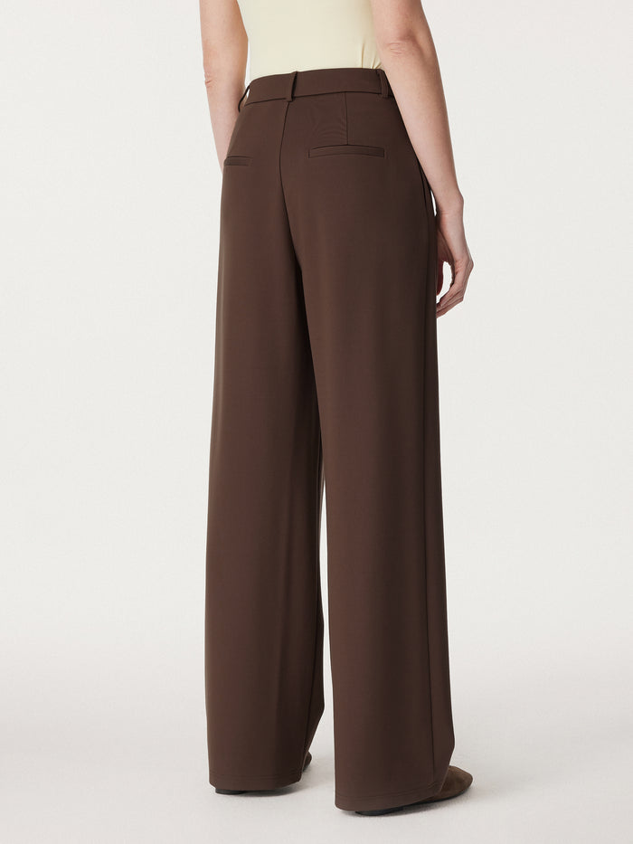 OGLmove 2Pcs Set Boatneck Relaxed Top & Wide Leg Pant with Pockets