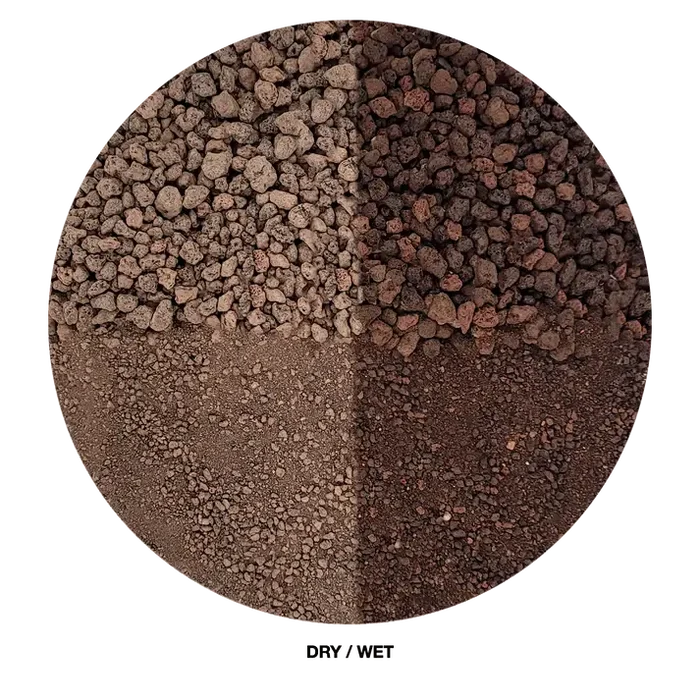 Brown Eonian FloraBed: coarse gravel, volcanic rock, and loam soils