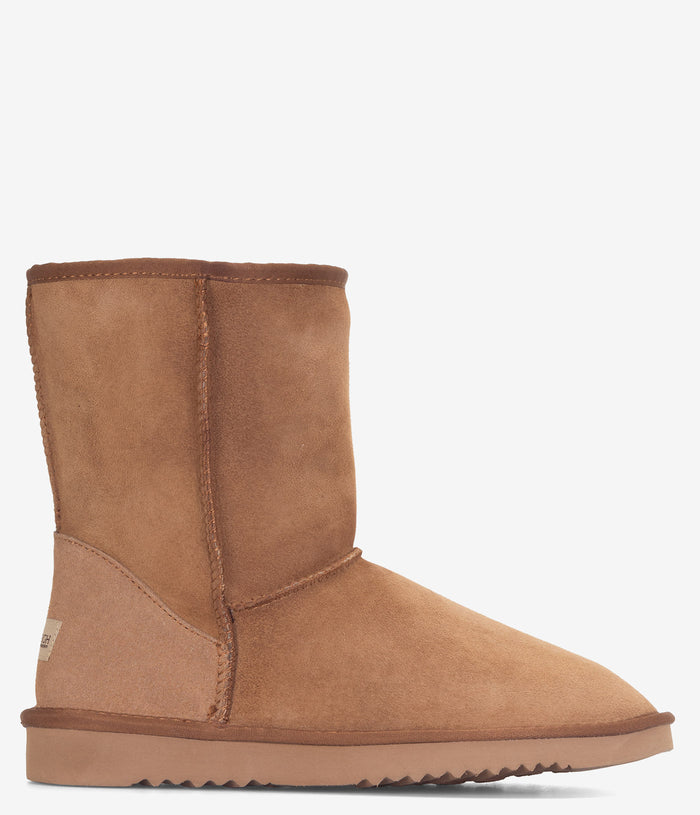 Burleigh Short Twinface Sheepskin Boot - CHESTNUT