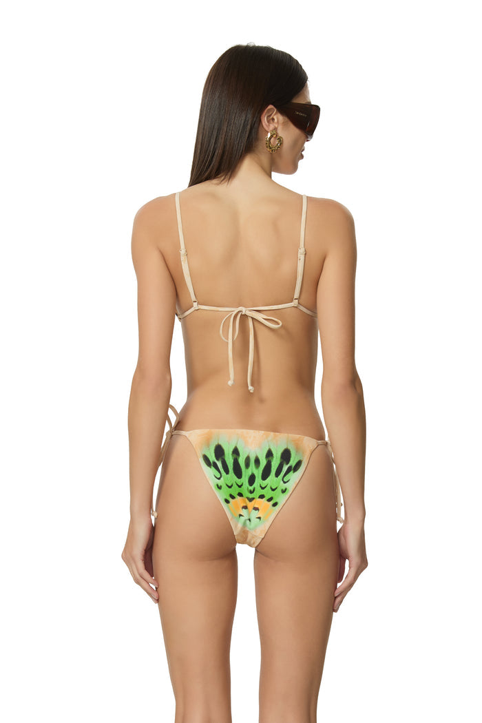 Cali Beaded Bikini Bottom - Lime Butterfly