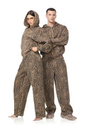 Cameron Zip Up Hoodie - Olive Leopard