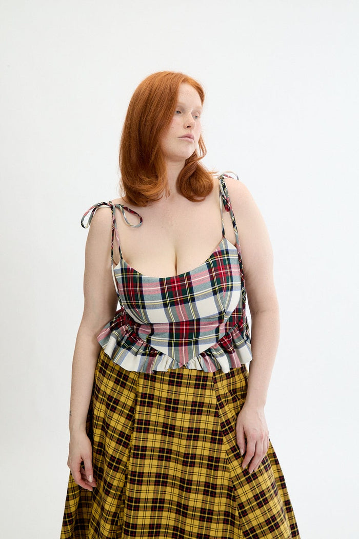 Eliza Faulkner Designs Inc. Candy Corset Multi Plaid