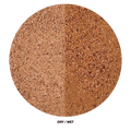 Canyon Sand: circular textured brown powder, lighter left darker right