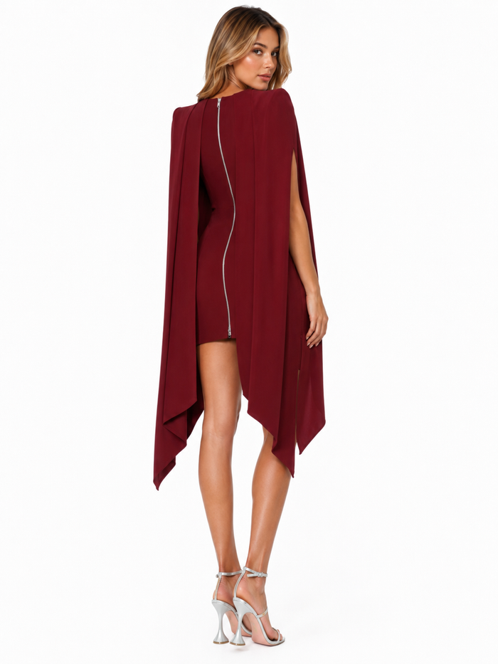 Cape Sleeve Mini Dress - Grace