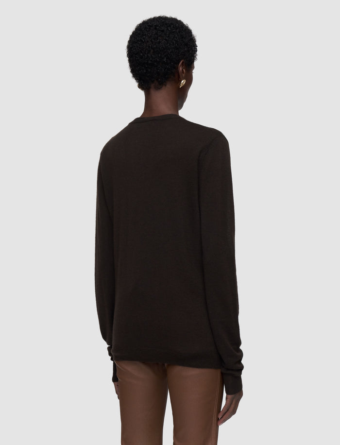 Brown Cashair V Neck Jumper - Joseph