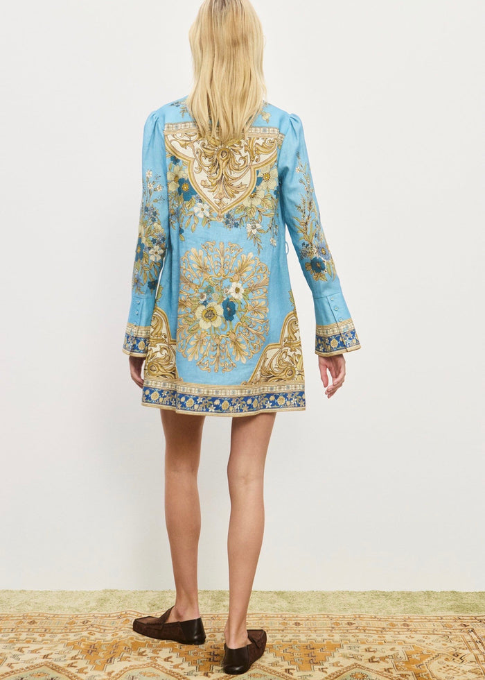Cassie Mini Dress in Blue