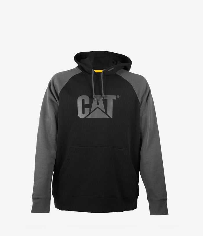 CAT Apparel Colorblock Raglan Hoodie - Black Magnet