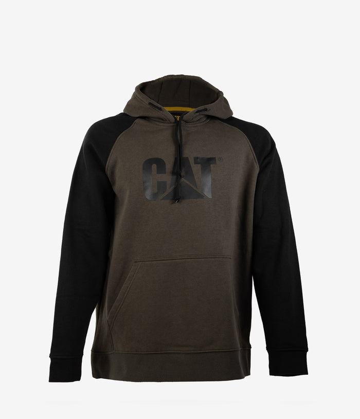 CAT Apparel Colorblock Raglan Hoodie - Army Moss