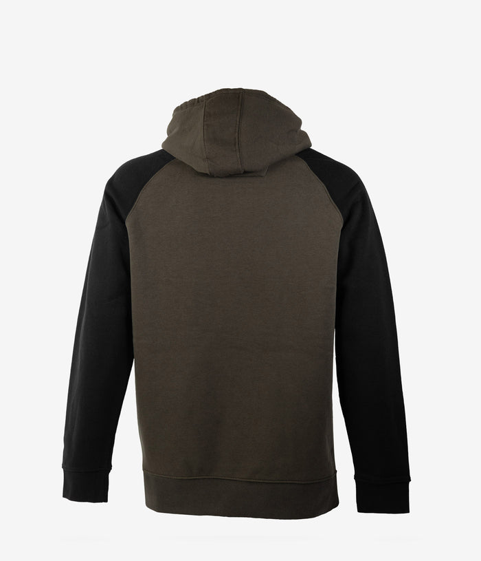 CAT Apparel Colorblock Raglan Hoodie - Army Moss