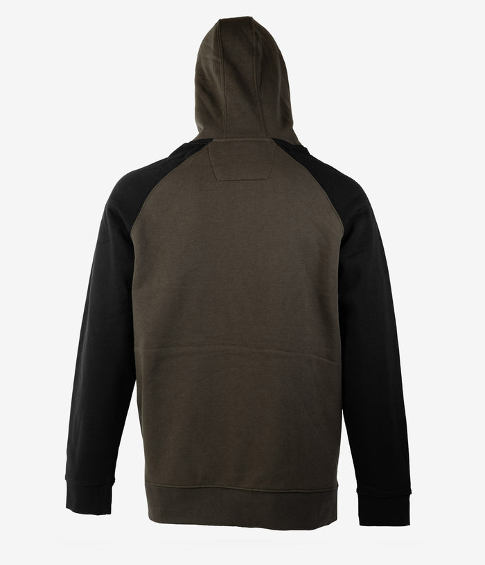 CAT Apparel Colorblock Raglan Hoodie - Army Moss